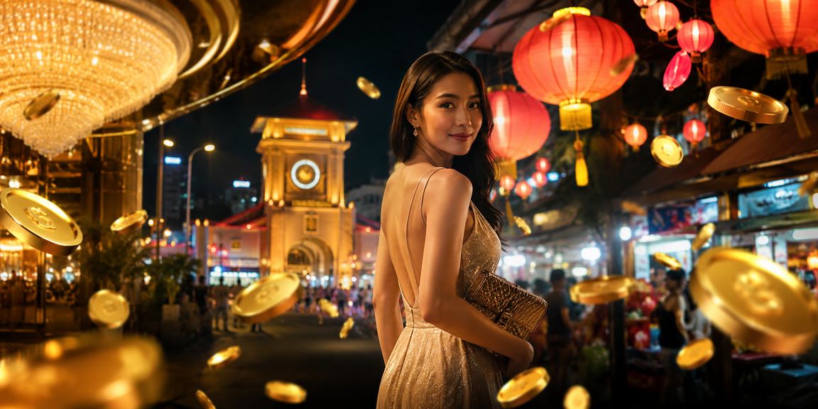 Không khí chợ đêm TP. Hồ Chí Minh sôi động với ánh đèn neon và người chơi casino trực tuyến