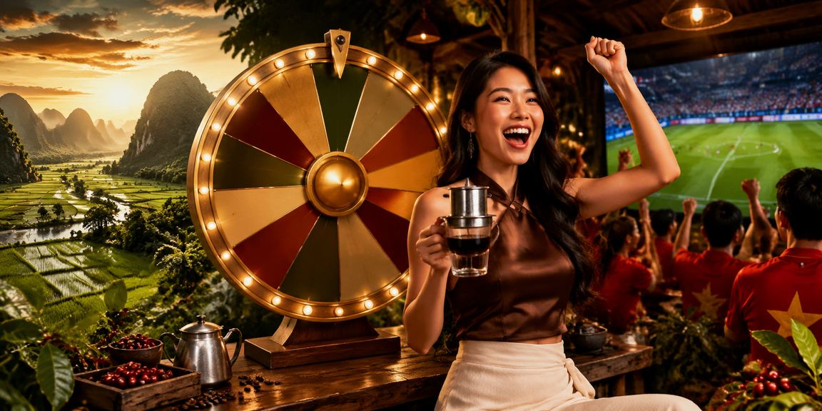 Người dùng Ninh Bình tham gia chương trình quay số may mắn trực tuyến bên ly cà phê
